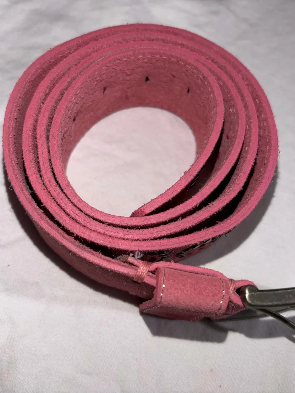 American Eagle Outfitters Pink Suede Studded Women's Belt large coastal cowgirl